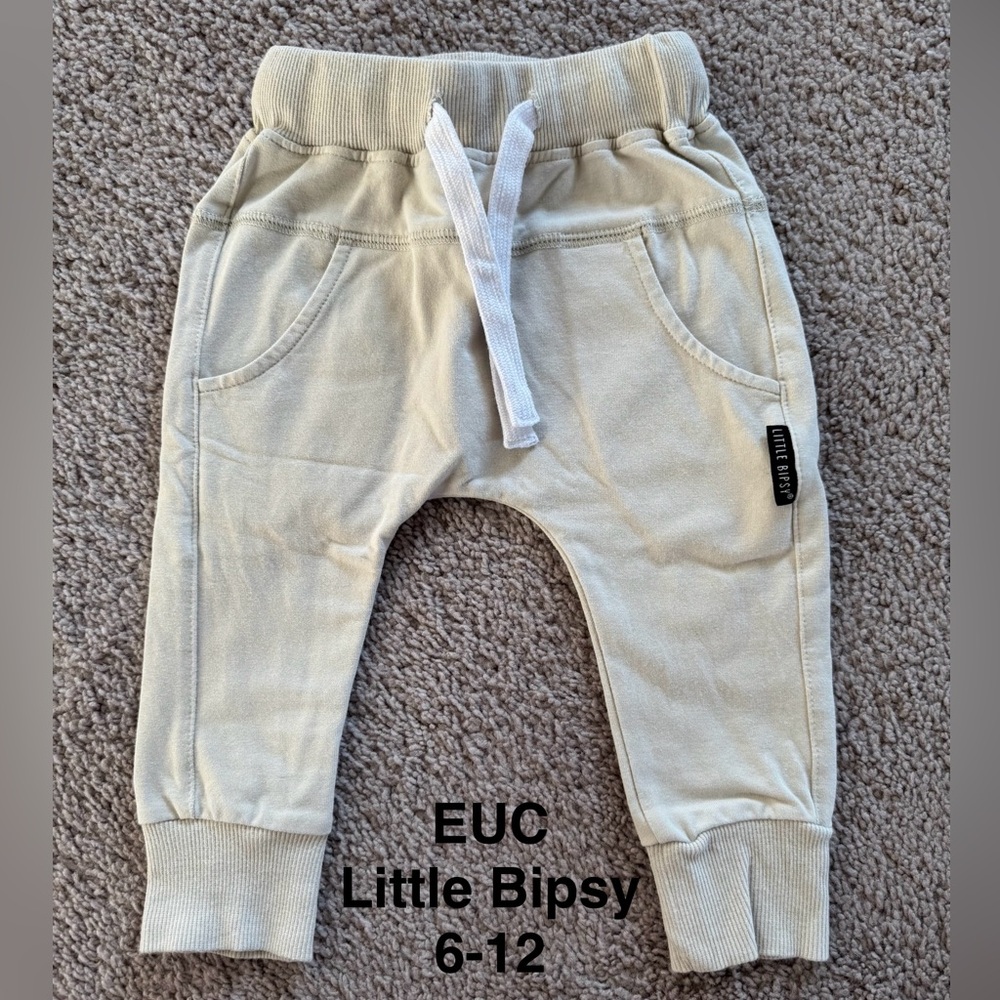 Little Bipsy Beige Kids Joggers